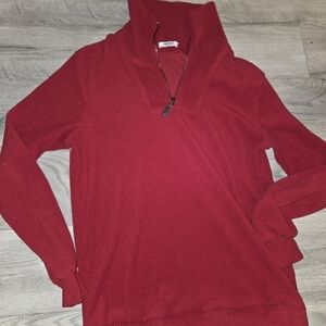 Elegant Red Cowl Neck Sweater